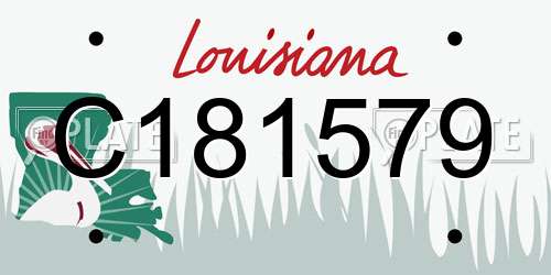 C181579 Louisiana License Plate