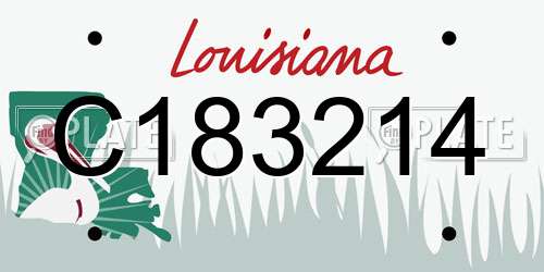 C183214 Louisiana License Plate
