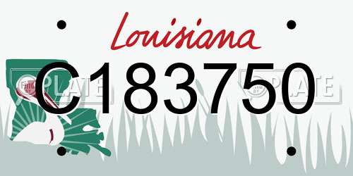 C183750 Louisiana License Plate