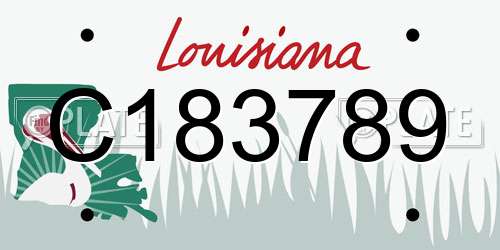 C183789 Louisiana License Plate