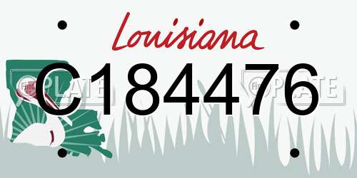 C184476 Louisiana License Plate