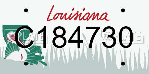 C184730 Louisiana License Plate