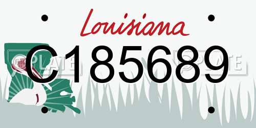C185689 Louisiana License Plate