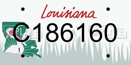 C186160 Louisiana License Plate