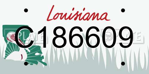 C186609 Louisiana License Plate