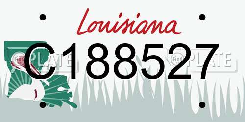C188527 Louisiana License Plate