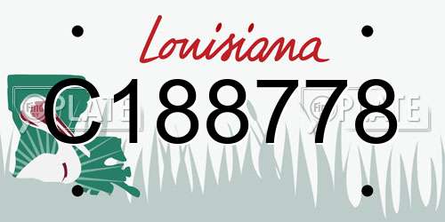 C188778 Louisiana License Plate