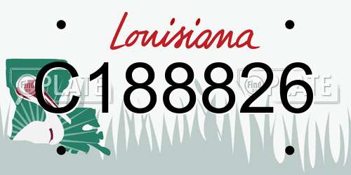 C188826 Louisiana License Plate