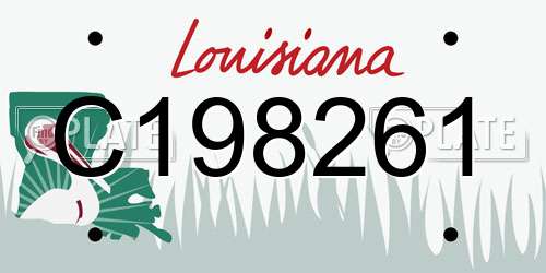 C198261 Louisiana License Plate
