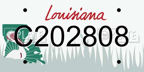 C202808 Louisiana License Plate