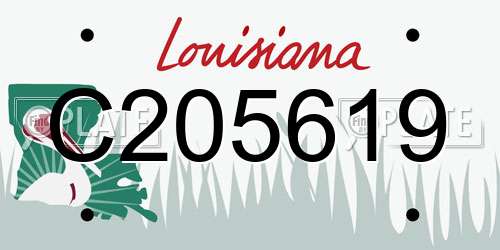 C205619 Louisiana License Plate
