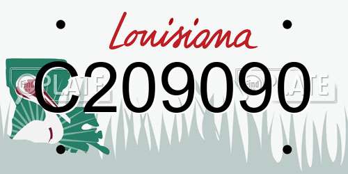 C209090 Louisiana License Plate
