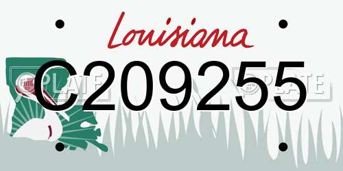 C209255 Louisiana License Plate
