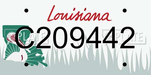 C209442 Louisiana License Plate
