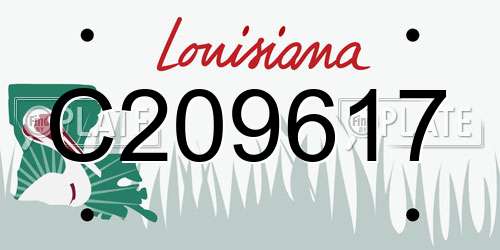 C209617 Louisiana License Plate