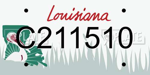 C211510 Louisiana License Plate