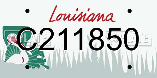 C211850 Louisiana License Plate