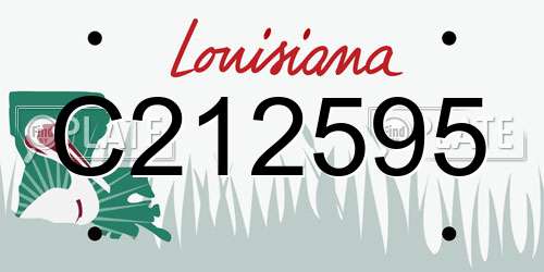 C212595 Louisiana License Plate