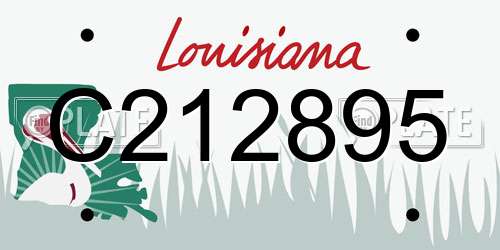 C212895 Louisiana License Plate