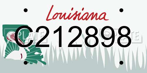 C212898 Louisiana License Plate