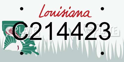 C214423 Louisiana License Plate