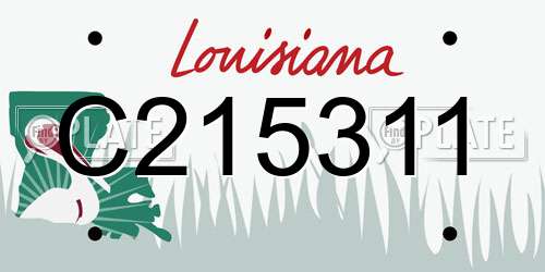 C215311 Louisiana License Plate