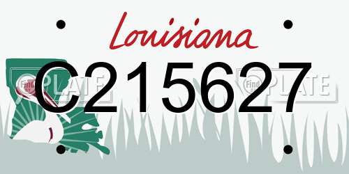 C215627 Louisiana License Plate