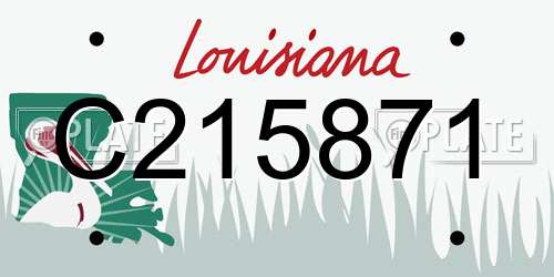 C215871 Louisiana License Plate