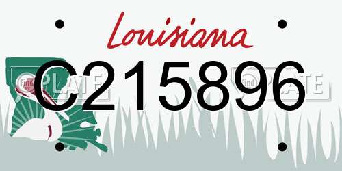 C215896 Louisiana License Plate