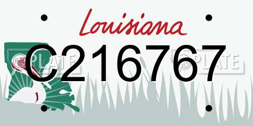C216767 Louisiana License Plate