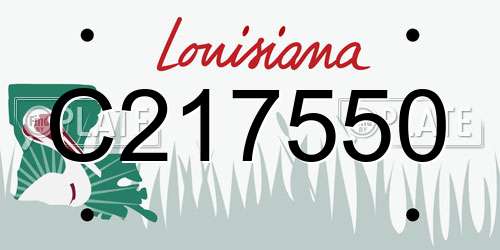 C217550 Louisiana License Plate