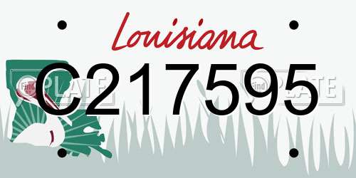 C217595 Louisiana License Plate