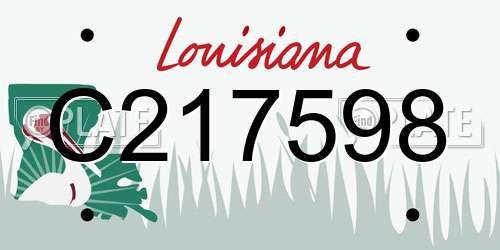 C217598 Louisiana License Plate