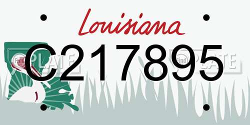 C217895 Louisiana License Plate