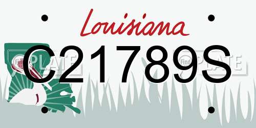 C21789S Louisiana License Plate