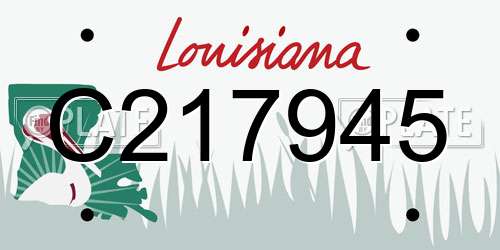 C217945 Louisiana License Plate