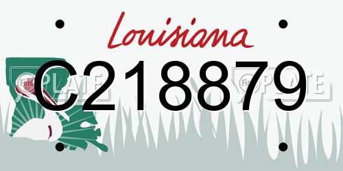 C218879 Louisiana License Plate