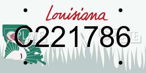 C221786 Louisiana License Plate