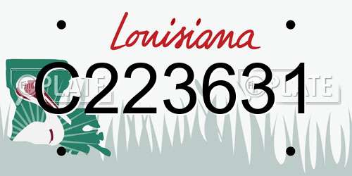 C223631 Louisiana License Plate