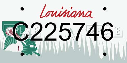 C225746 Louisiana License Plate