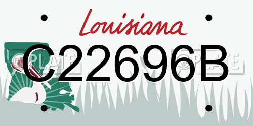 C22696B Louisiana License Plate