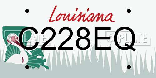 C228EQ Louisiana License Plate