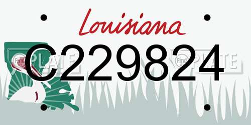 C229824 Louisiana License Plate