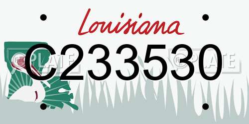 C233530 Louisiana License Plate