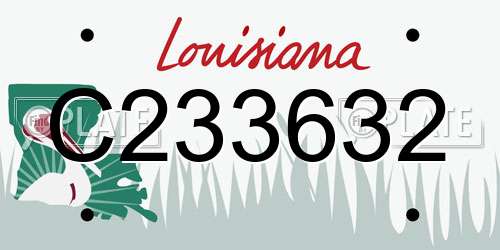C233632 Louisiana License Plate