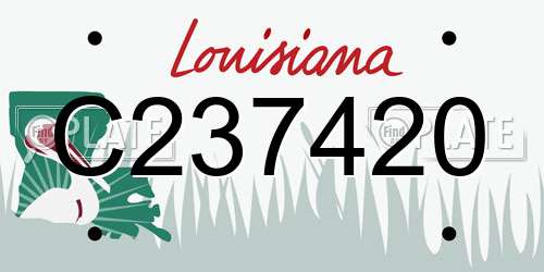 C237420 Louisiana License Plate