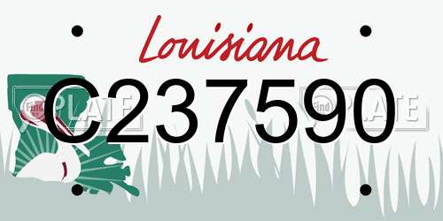 C237590 Louisiana License Plate
