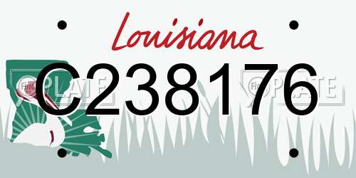 C238176 Louisiana License Plate