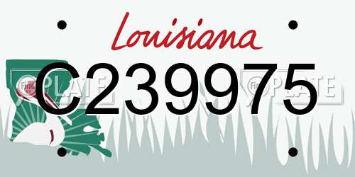 C239975 Louisiana License Plate