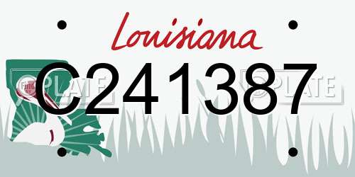 C241387 Louisiana License Plate